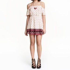 H&M Official Coachella Cold Shoulders elephant dress
